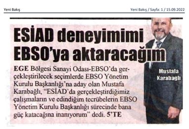 Esiad deneyimimi Ebso'ya aktaracağım